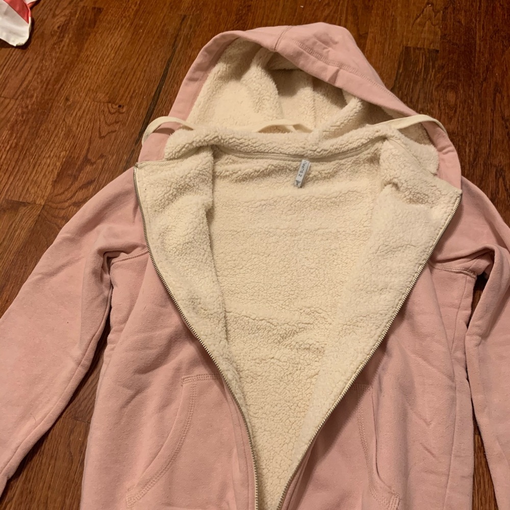 Z Supply Fuzzy Pink Hoodie- Size S